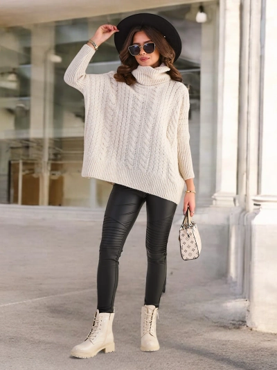 Royalfashion Damen-Rollkragenpullover
