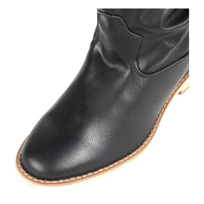 Schwarze Cowboystiefel am Keilabsatz einer Daress - Schuhe 1