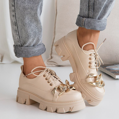 Beige flache Schuhe Eqoia - Schuhe