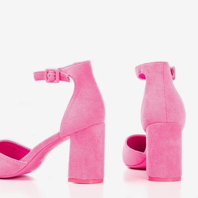 Neonrosa Damensandalen am oberen Raviola-Pfosten - Schuhe 1