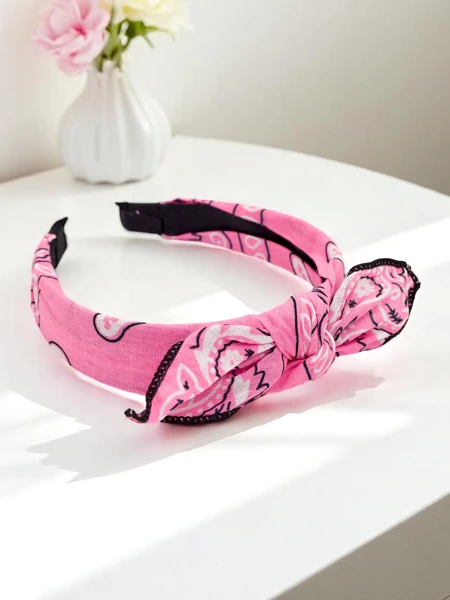 Royalfashion Haarband mit Muster und Schleife Mila