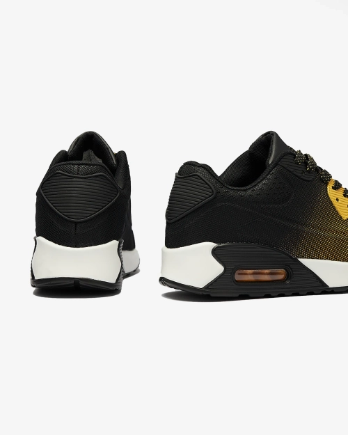 Чорні жіночі спортивні туфлі з жовтими вставками Letera - Взуття