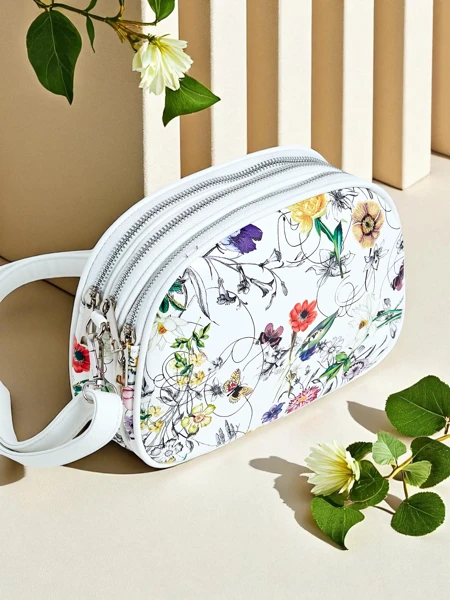 Royalfashion Kleine Damenhandtasche aus Ökoleder Floriana