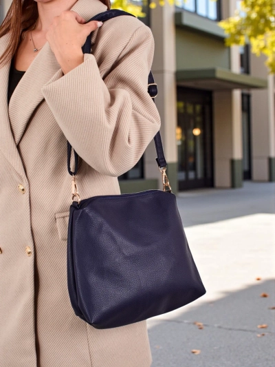 Hohe Damen Shopper Handtasche 2-teilig Öko-Leder Hollow Grace