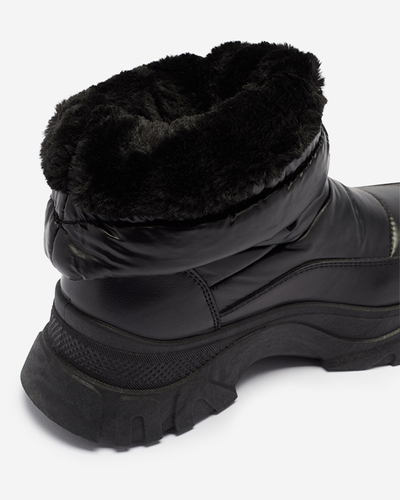 Dessi Schwarze gesteppte Schneestiefel für Damen - Schuhe