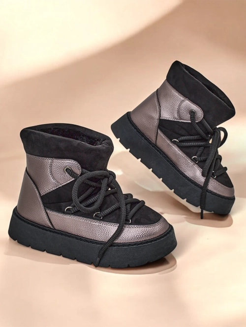 Жіночі зимові черевики на шнурівці Royalfashion Iniuc