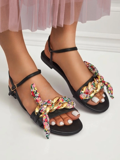 Royalfashion Damen Sandalen mit flacher Sohle BareLuxe