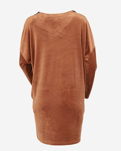 Damen-Tunika mit braunem Zirkonia - Bekleidung