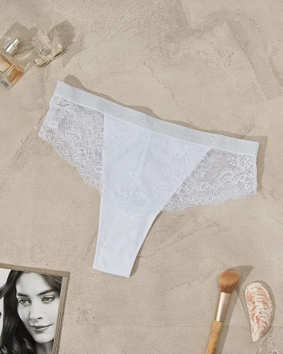 Royalfashion Білі мереживні бюстгальтери-брифи