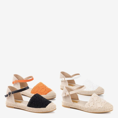 Orange Espadrilles-Sandalen mit durchbrochenem Obermaterial Asia - Footwear