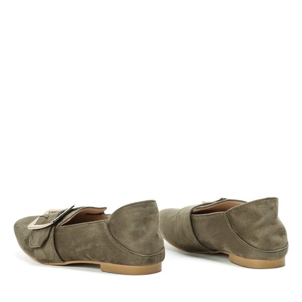 Grüne Slipper mit Düsen und Lucca-Schnalle - Schuhe 1