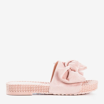 Rosa Flip-Flops mit Schleife Sabella - Schuhe 1