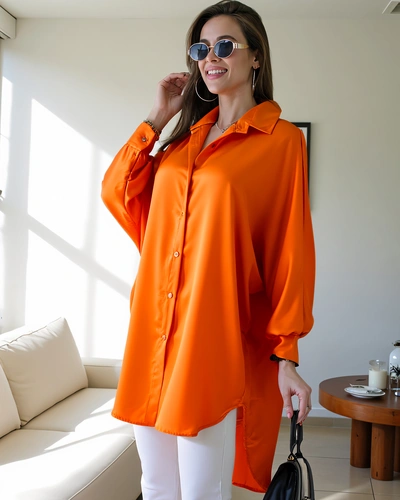 Royalfashion Langes Damen Oversized-Shirt
