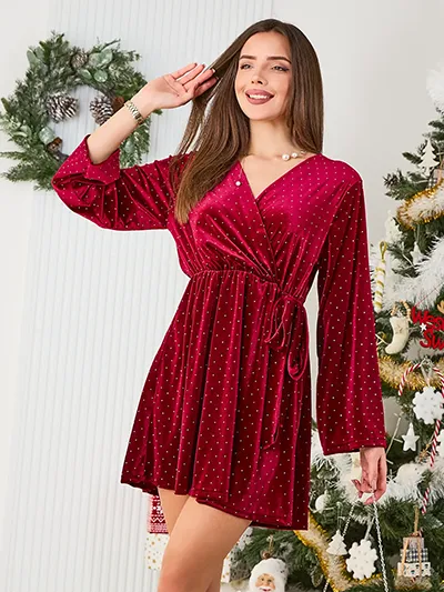 Royalfashion Damenkleid mit Zirkonen