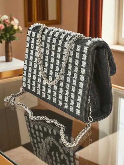 Royalfashion Damen Clutch Handtasche mit Zirkonia Elira Dusk