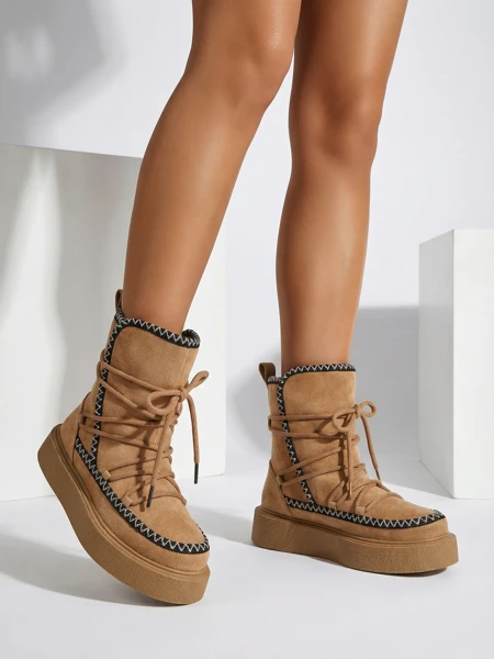 Royalfashion Damen Schnürschnee boots Siozi