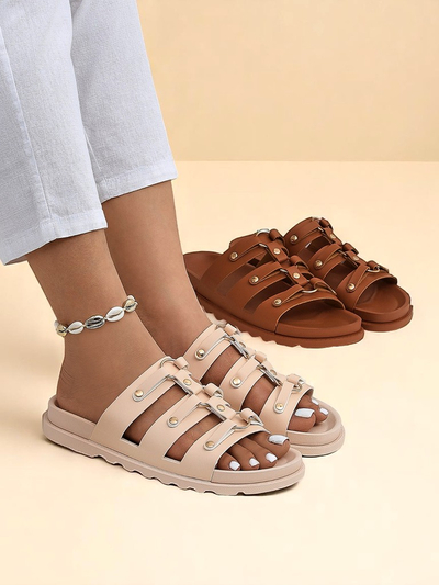 Royalfashion Damen Pantoletten Aurelia Roma