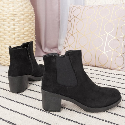 Schwarze Stiefel auf einem höheren Pfosten Saviene - Footwear