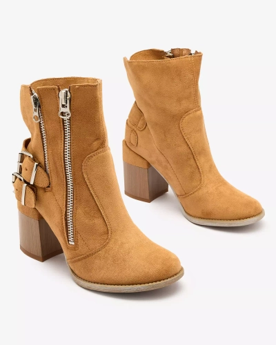 Royalfashion Damenstiefel in Camel mit Feirrgo-Verzierung