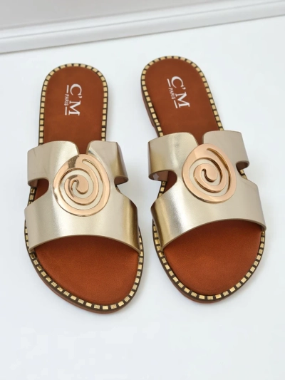 Royalfashion Damen-Pantoletten mit flacher Sohle Glam Bliss