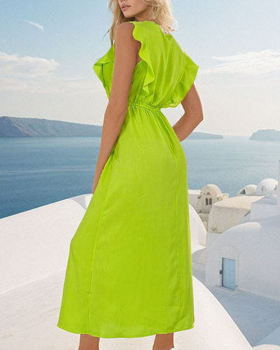 Royalfashion Damen Midikleid mit Knöpfen