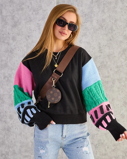 Жіночий світшот Royalfashion з різнокольоровими рукавами