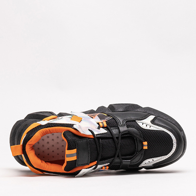 Чорні кросівки з кольоровими вставками Deroni