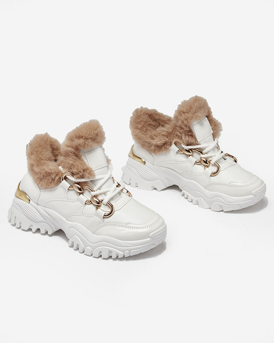 Royalfashion White Carucca insulated women's sneakers