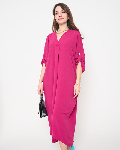 Oversize-Midikleid in Fuchsia für Damen - Kleidung