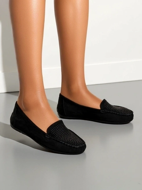 Royalfashion Жіночі мокасини з стразами Ezuess