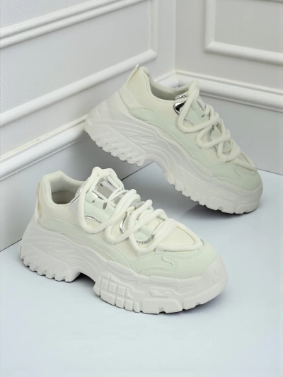 Damen-Sneakers Artemisia Bianca auf Plateausohle aus ökologischem Leder, 6,5 cm