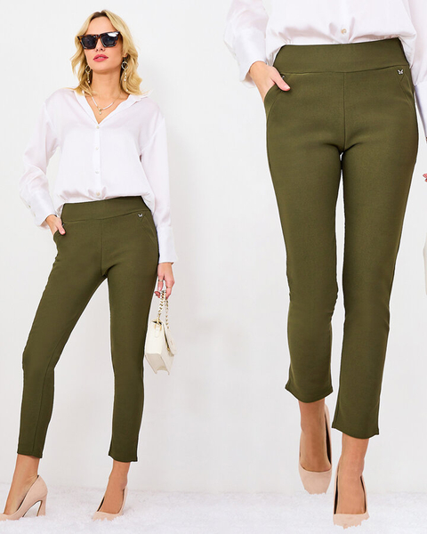 Royalfashion Schwarz Damen Öko-Leder-Leggings a'la bells