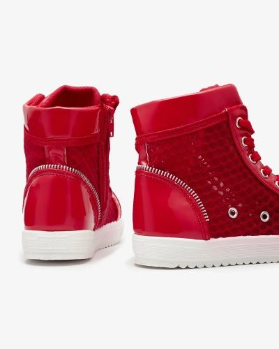 Rote High-Top-Sneakers für Mädchen Borris- Footwear