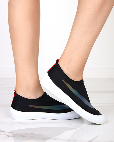 OUTLET Schwarze Slip-on-Sneakers für Damen Lerick - Schuhe