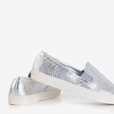 Silber Slip On mit lackiertem Zeh Messaderra - Footwear