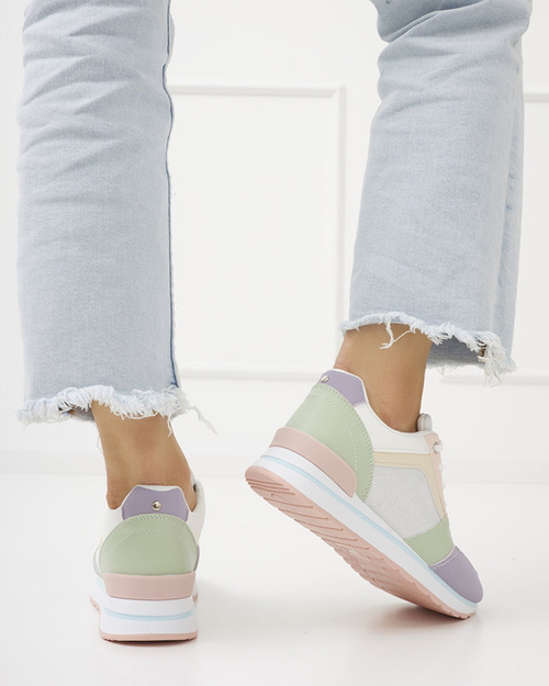 Різнокольорові жіночі кросівки з блискітками Berilan