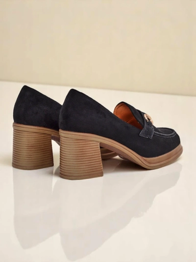 Royalfashion Damen-Loafer mit Blockabsatz Apareus