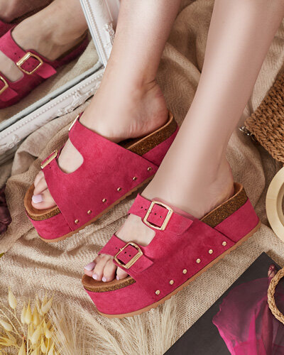 Royalfashion Damen Sodass Plateau-Flip-Flops