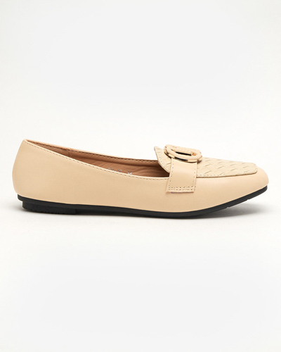 Eco-Leder-Loafer in Beige Amida - Schuhe