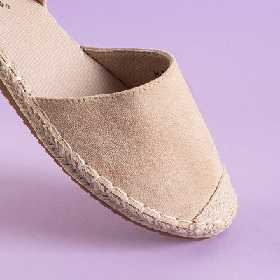 Gebundene Espadrilles beige Edola - Schuhe
