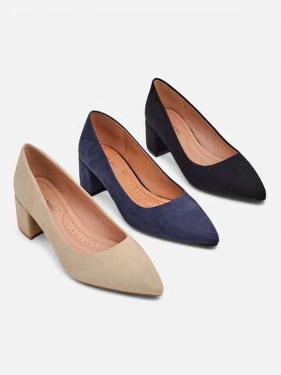 Royalfashion Frauen Pumps mit niedrigem Absatz Bosanna