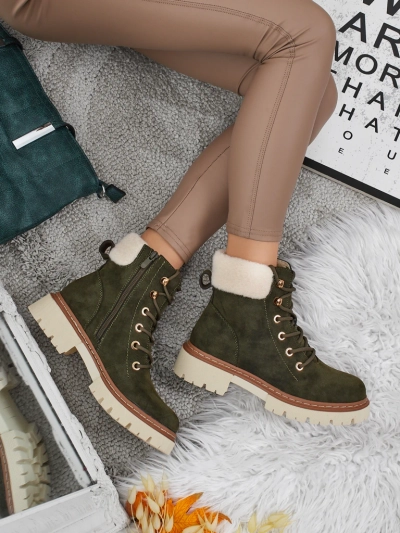 Damen Trapper Stiefeletten mit Fell Tessara