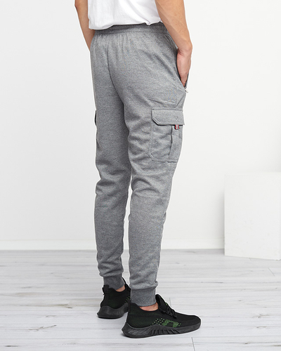 Graue Herren-Jogginghose mit Taschen - Kleidung