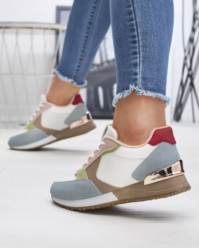 Sportliche Damen-Sneaker in Weiß und Blau Runan - Footwear