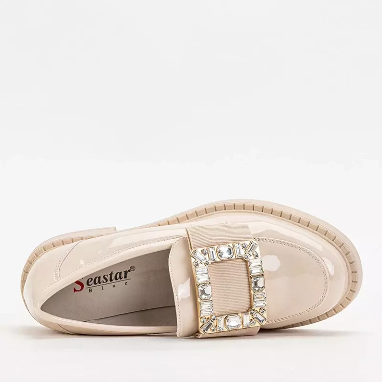 OUTLET Beige Damenschuhe mit Iolara-Kristallen - Schuhe