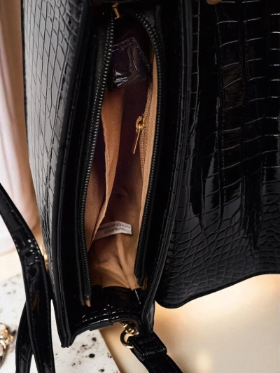 Lackierte kleine Damenhandtasche aus Öko-Leder Velar Nook