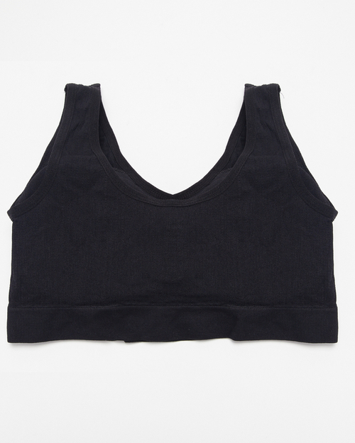 Чорний жіночий спортивний бюстгальтер