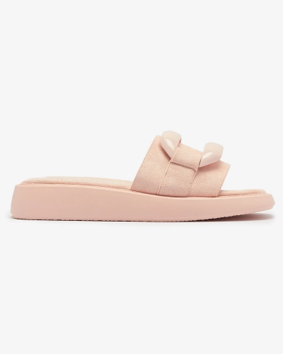 Rosa Damen-Flip-Flops aus Öko-Wildleder Omve - Footwear