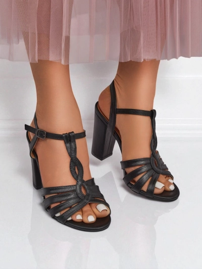 Royalfashion Damen-Sandalen mit Blockabsatz Daffi Elegance