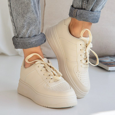 Beige Damen-Plateau-Sneaker Silvina - Schuhe